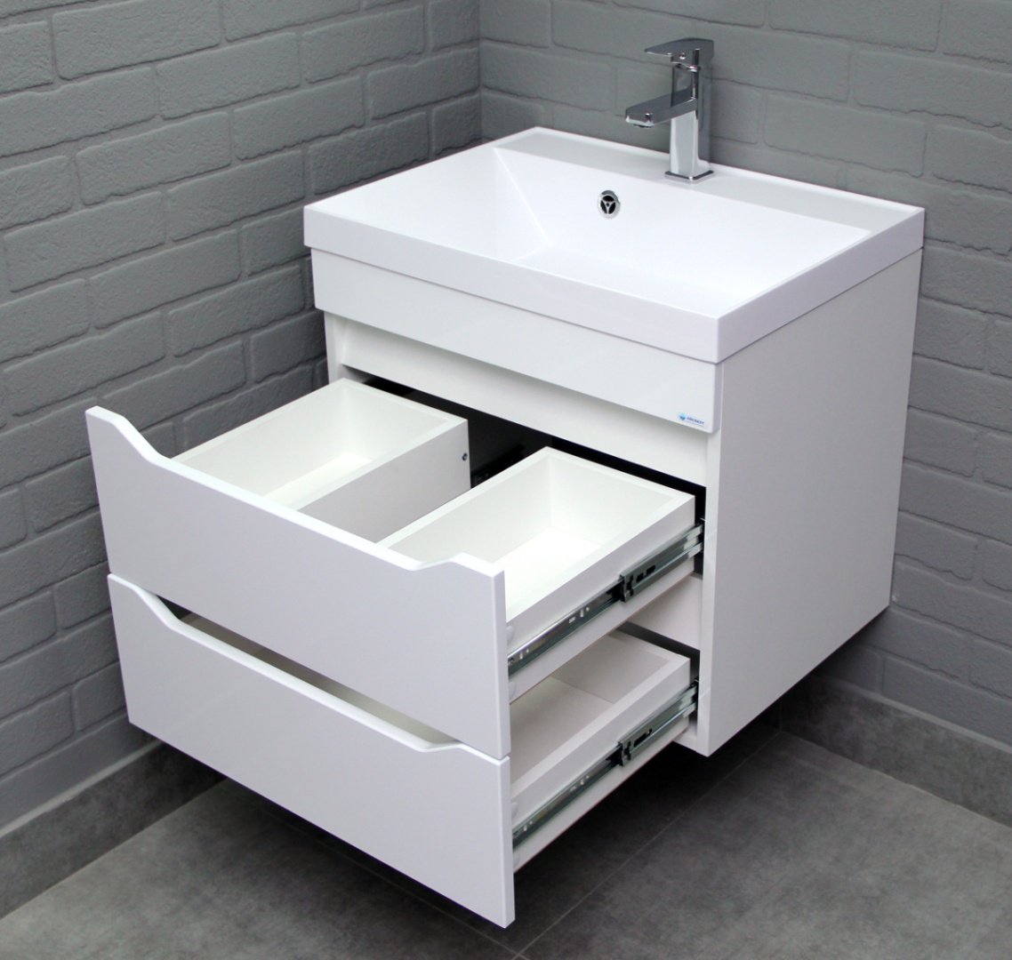 Тумба с раковиной Домино Bazis 60 59x50x44.5см белый купить,NaN