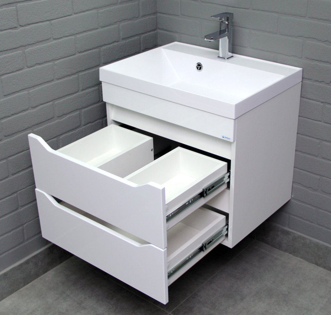 Тумба с раковиной Домино Bazis 60 59x50x44.5см белый купить,NaN