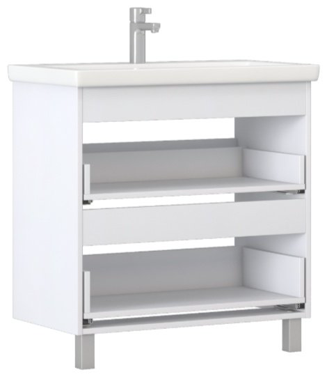 Тумба с раковиной KABINKA.KZ Корпус 80, 80x80x44.9 см, белый купить,NaN