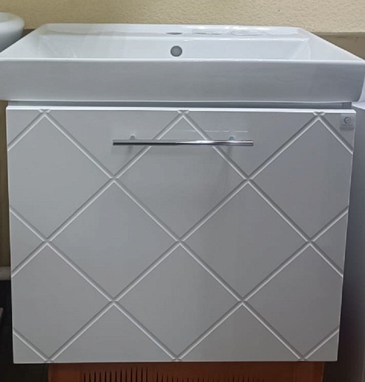 Тумба с раковиной KABINKA.KZ 4603745593583, 56x47x44 см, белый