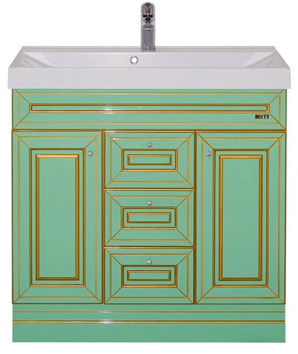 Тумба с раковиной KABINKA.KZ СО000003993, 75x83x48 см, зеленый