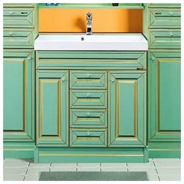 Тумба с раковиной KABINKA.KZ СО000003993, 75x83x48 см, зеленый