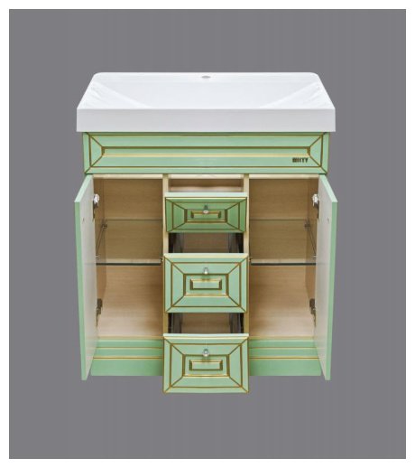 Тумба с раковиной KABINKA.KZ СО000003993, 75x83x48 см, зеленый
