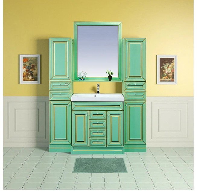 Тумба с раковиной KABINKA.KZ СО000003993, 75x83x48 см, зеленый