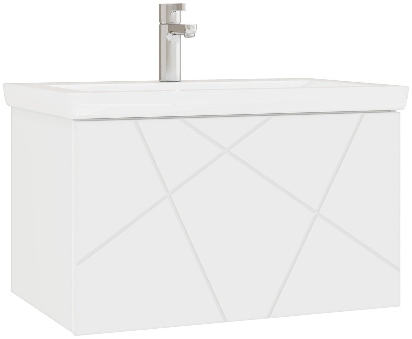 Тумба с раковиной Kabinka.kz Geometry 60 60x42x45см белый купить,NaN