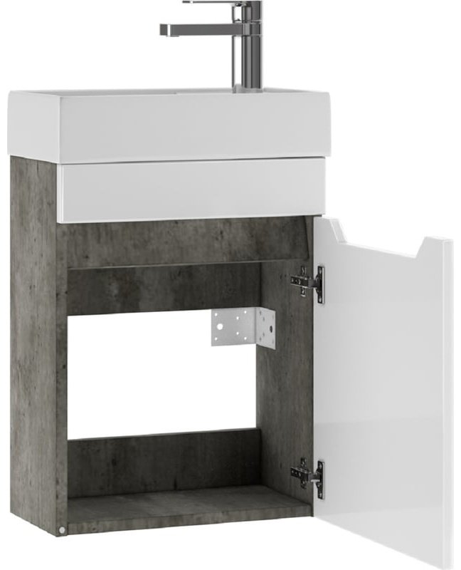 Тумба с раковиной Kabinka.kz Адай 39.2x50x21см бело-серый купить,51000