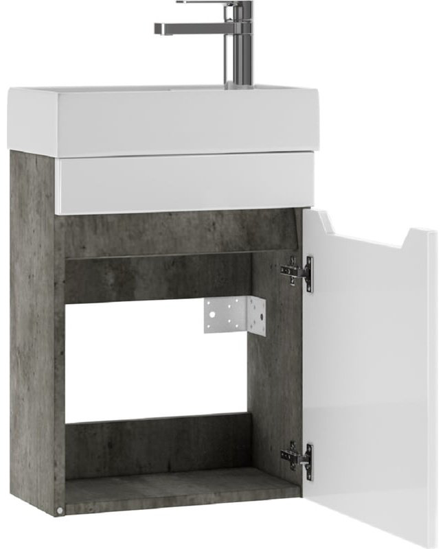 Тумба с раковиной Kabinka.kz Адай 39.2x50x21см бело-серый купить,51000