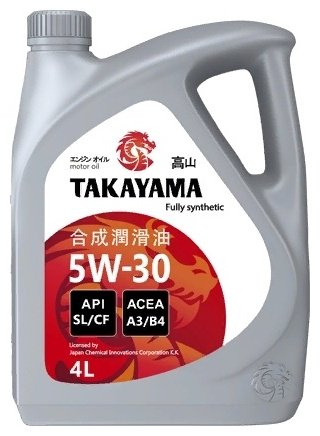 Моторное масло Полусинтетическое Takayama Fylly Synthetic 5W-30 4 л