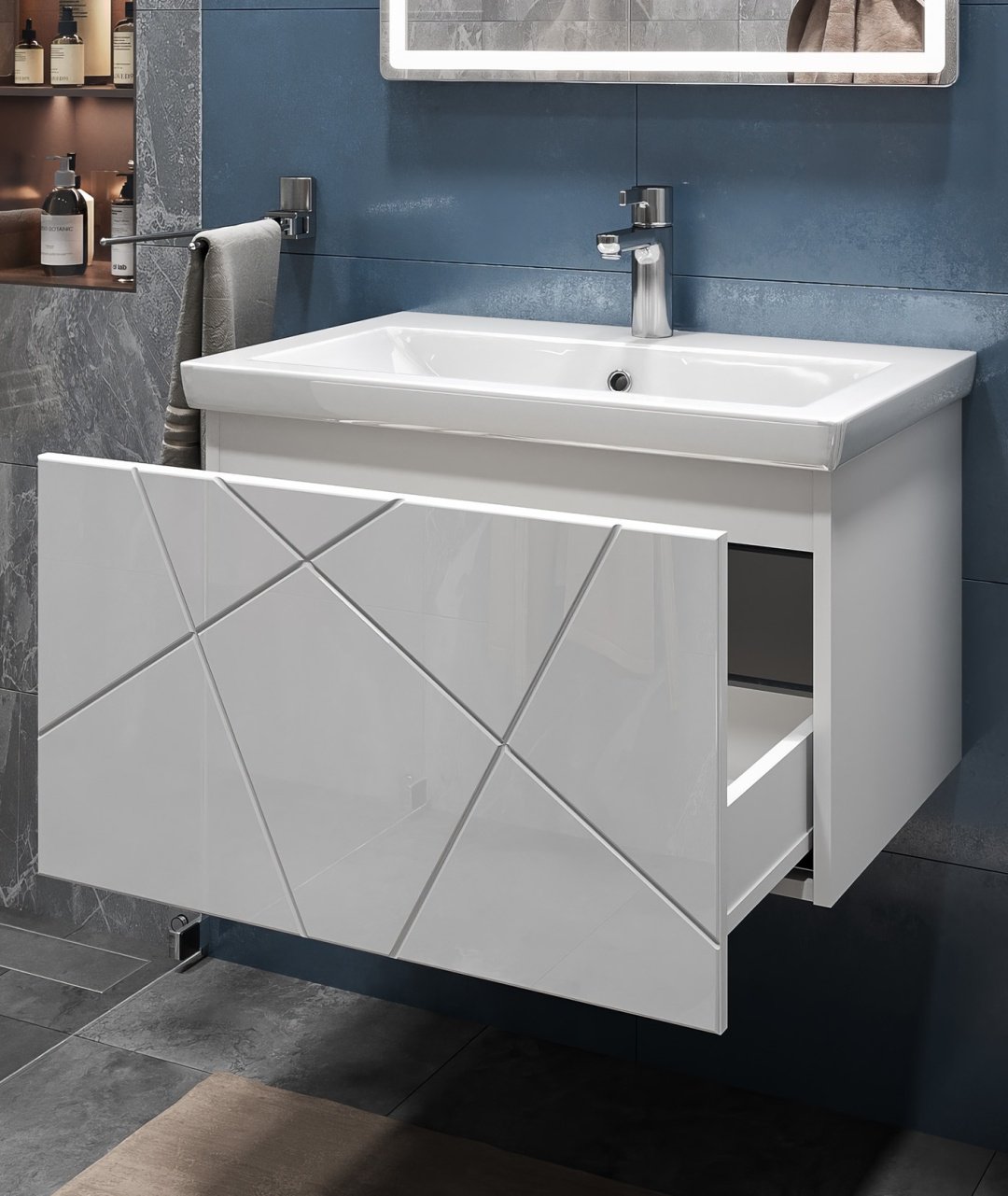 Тумба с раковиной Kabinka.kz Geometry 60 60x42x45см белый купить,NaN
