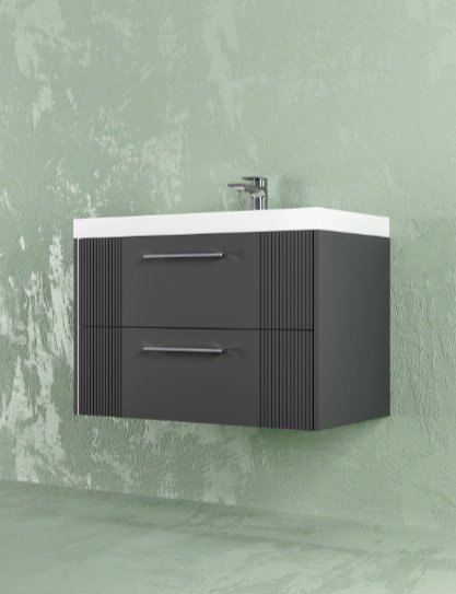 Тумба с раковиной Kabinka.kz Альба 80x52x45см антрацит купить,NaN