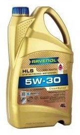 Моторное масло Синтетическое RAVENOL HLS 5W-30 4 л
