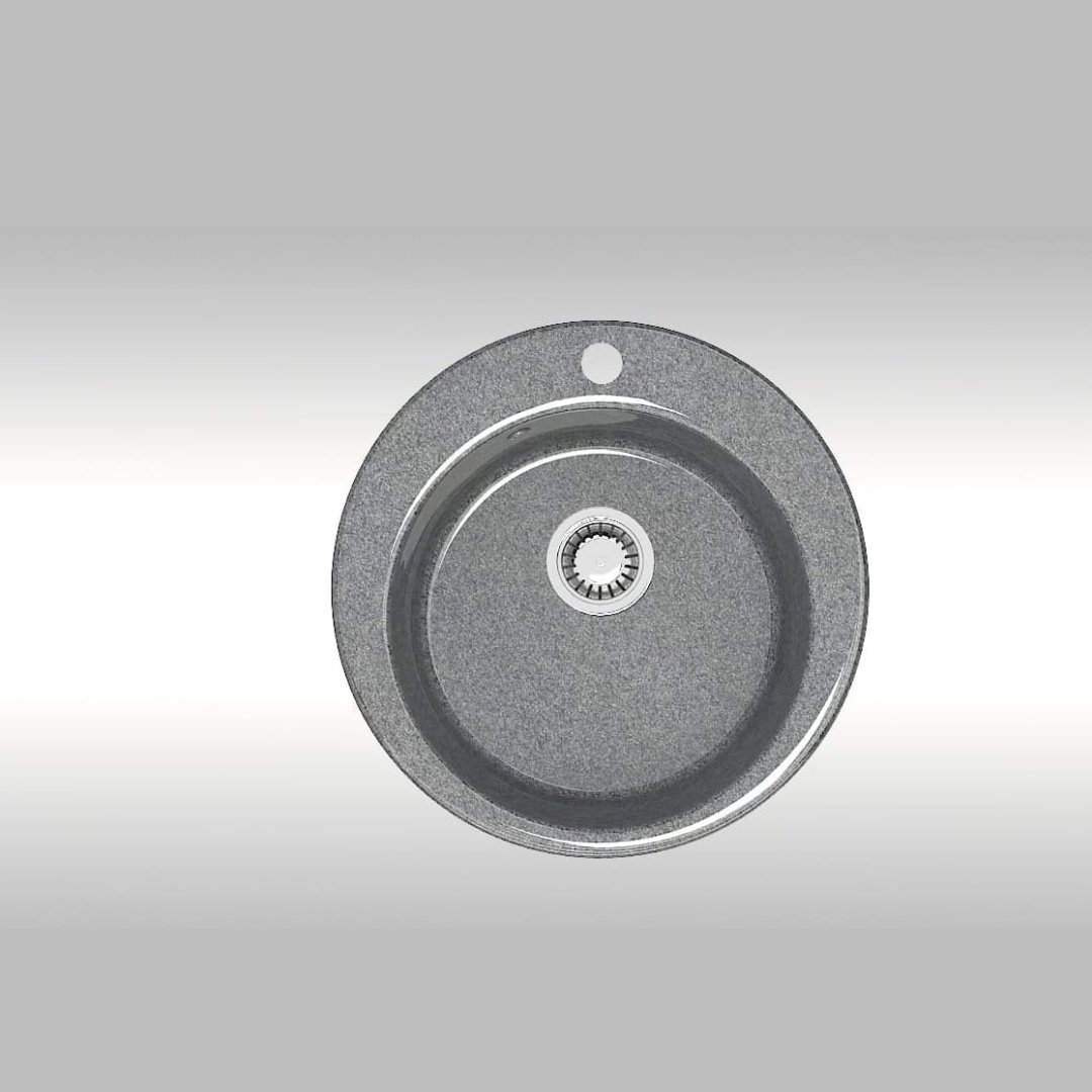 Кухонная мойка Marrbaxx L30G35 накладная 47.5х47.5х18 см, искусственный камень, тон темно-серый