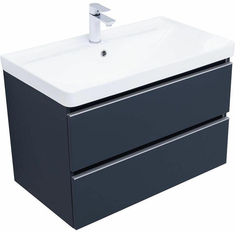 Тумба с раковиной KABINKA.KZ Вега 80 329591, 79.4x50.2x45.9 см, темно-серый