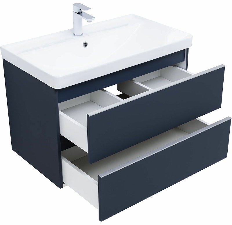 Тумба с раковиной KABINKA.KZ Вега 80 329591, 79.4x50.2x45.9 см, темно-серый