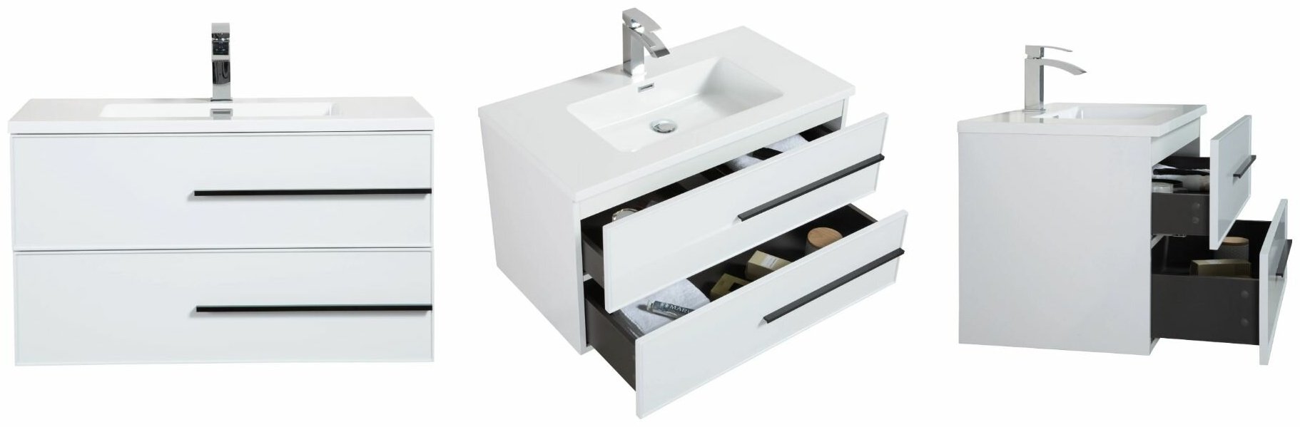 Тумба с раковиной Bella70, 70x52.5x48 см, белый