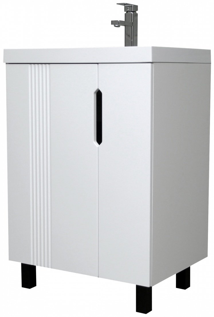 Тумба с раковиной KABINKA.KZ Адай, 59x71.6x44.5 см, белый