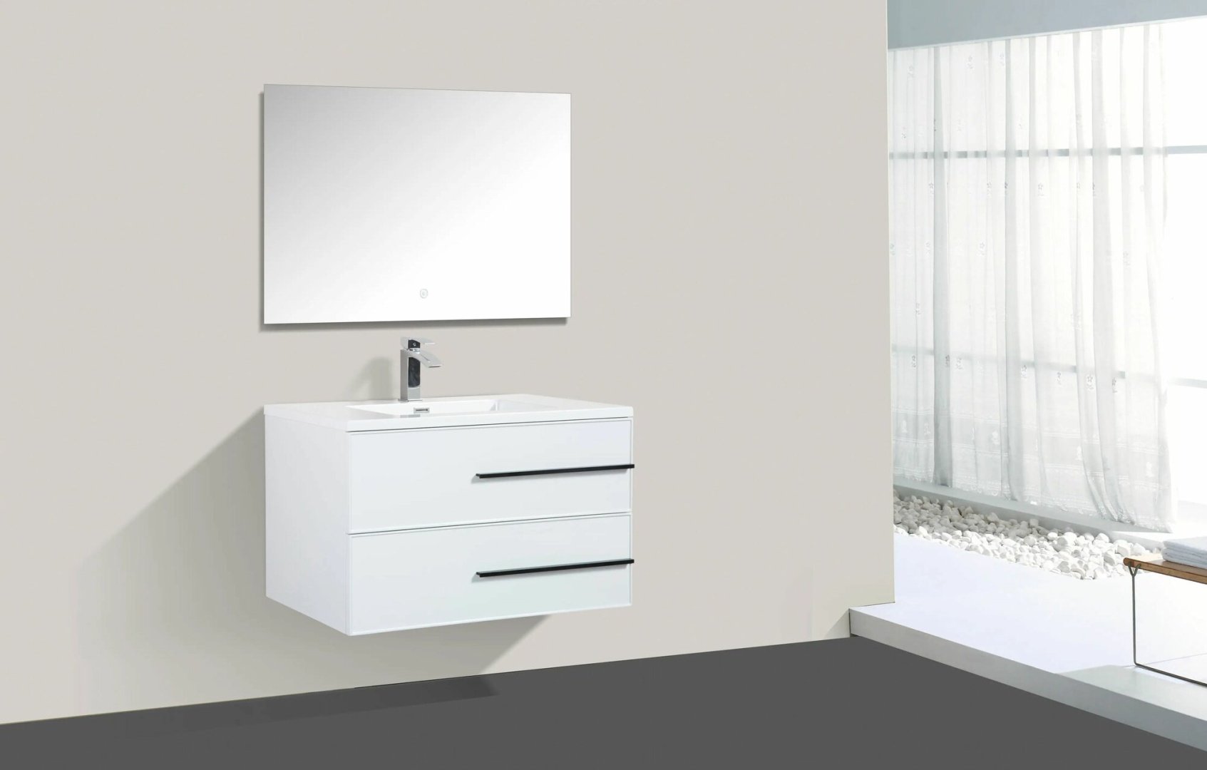 Тумба с раковиной Bella70, 70x52.5x48 см, белый