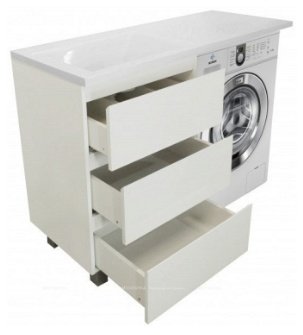 Тумба с раковиной KABINKA.KZ ФР-00002300, 50x86x47.6 см, белый