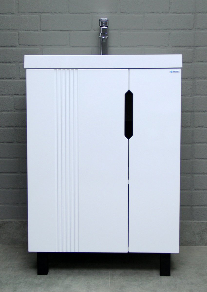 Тумба с раковиной KABINKA.KZ Адай, 59x71.6x44.5 см, белый
