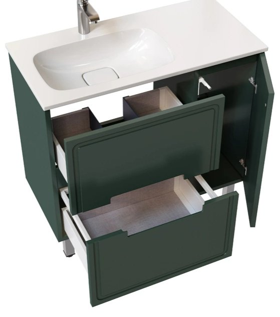 Тумба без раковины Taliente Cevia TA-MBC-90PR(L) 89.4x83.2x44.7см зеленый купить,NaN