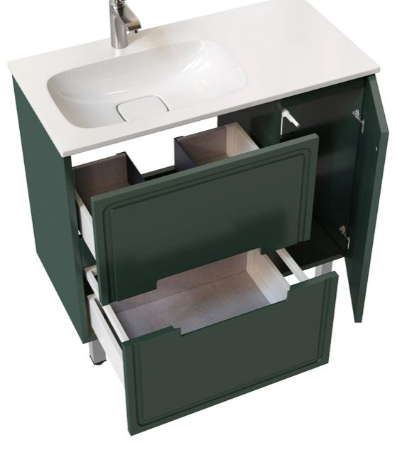 Тумба без раковины Taliente Cevia TA-MBC-90PR(L) 89.4x83.2x44.7см зеленый купить,NaN