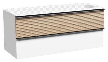 Тумба без раковины KABINKA.KZ DL120W , 119.5x50x44.5 см, белый, коричневый