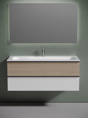 Тумба без раковины KABINKA.KZ DL120W , 119.5x50x44.5 см, белый, коричневый