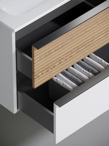 Тумба без раковины KABINKA.KZ DL120W , 119.5x50x44.5 см, белый, коричневый