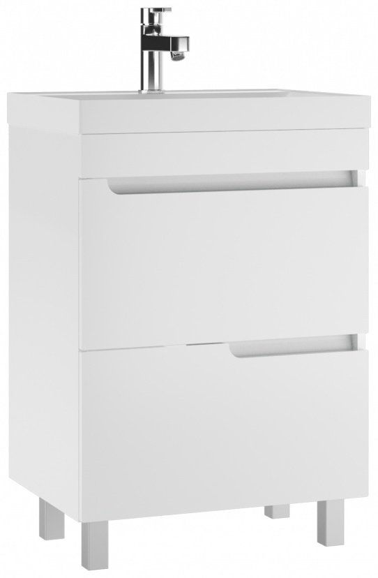 Тумба с раковиной KABINKA.KZ Адай, 59x71.6x44.5 см, белый