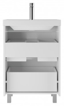 Тумба с раковиной KABINKA.KZ Адай, 59x71.6x44.5 см, белый