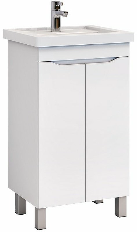 Тумба с раковиной Kabinka.kz GRI.FOS.50.2D 50x85x40см белый купить,NaN