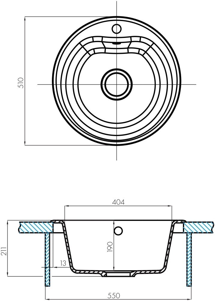 Кухонная мойка Акватон Мида 1A712732MD220 песочный врезная 51х51х21 см, литой мрамор купить,NaN