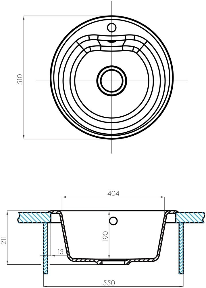 Кухонная мойка Акватон Мида 1A712732MD220 песочный врезная 51х51х21 см, литой мрамор купить,NaN