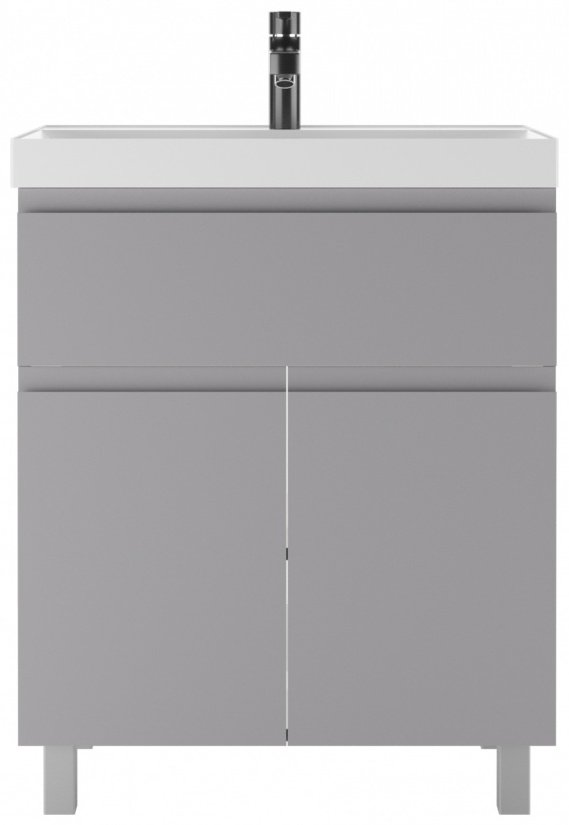 Тумба с раковиной KABINKA.KZ Байтерек, 69x71.6x42.6 см, светло серый
