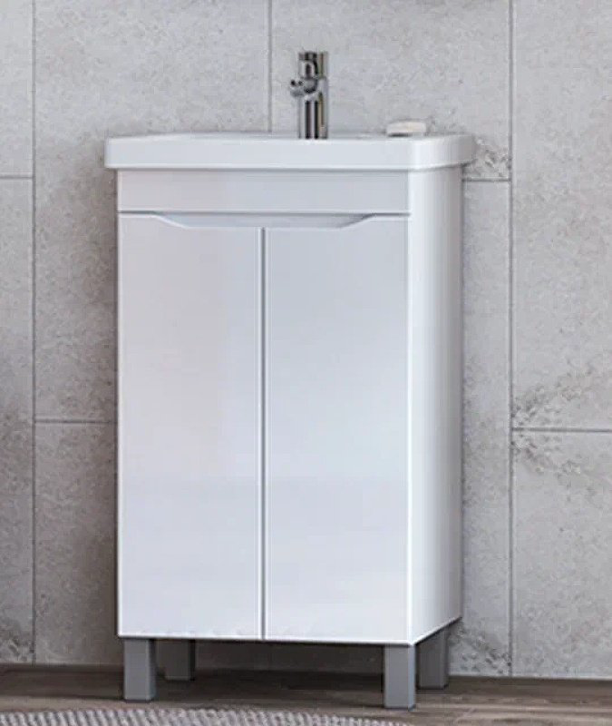 Тумба с раковиной Kabinka.kz GRI.FOS.50.2D 50x85x40см белый купить,NaN