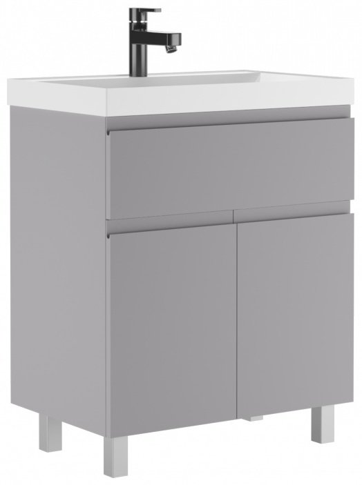 Тумба с раковиной KABINKA.KZ Байтерек, 69x71.6x42.6 см, светло серый