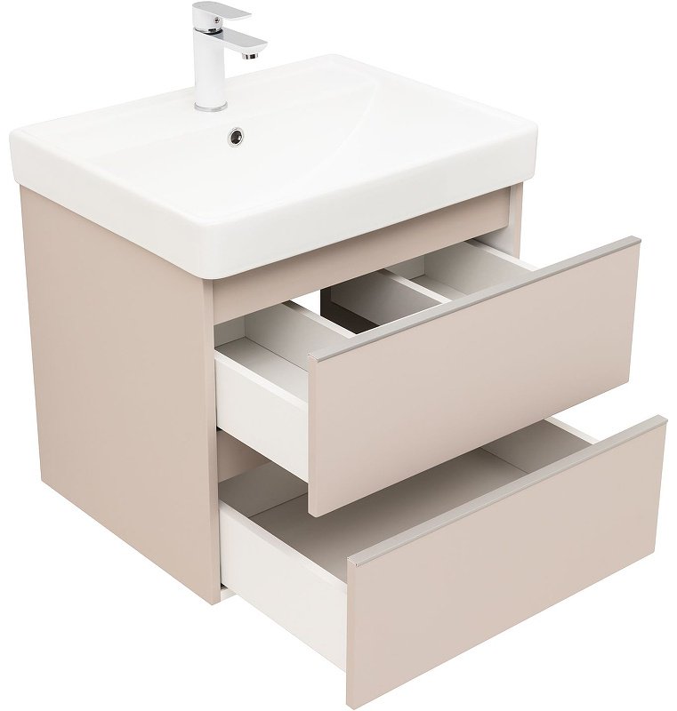 Тумба с раковиной Kabinka.kz Вега 60 329583 58.2x50.2x46.5см бежевый купить,NaN