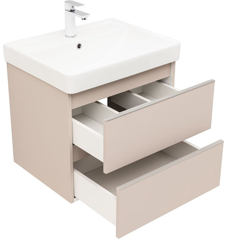 Тумба с раковиной Kabinka.kz Вега 60 329583 58.2x50.2x46.5см бежевый купить,NaN