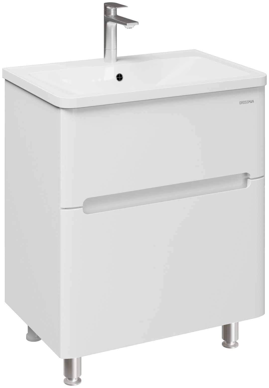 Тумба с раковиной KABINKA.KZ АДЕЛЬ-НОРМА-70, 69x70x44.6 см, белый