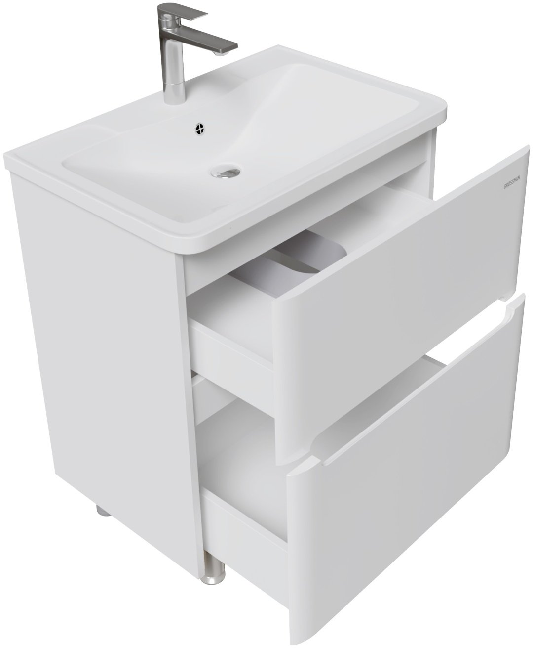 Тумба с раковиной KABINKA.KZ АДЕЛЬ-НОРМА-70, 69x70x44.6 см, белый