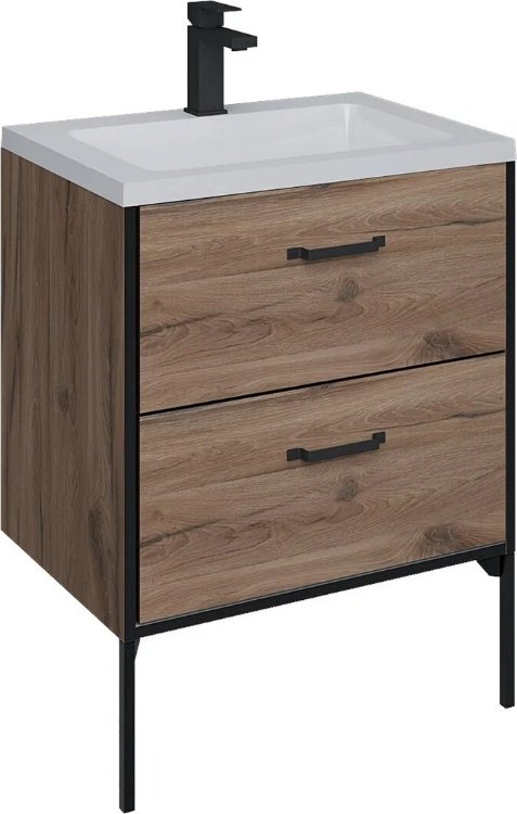 Тумба с раковиной KABINKA.KZ НЕРО-70, 66x80x44 см, коричневый