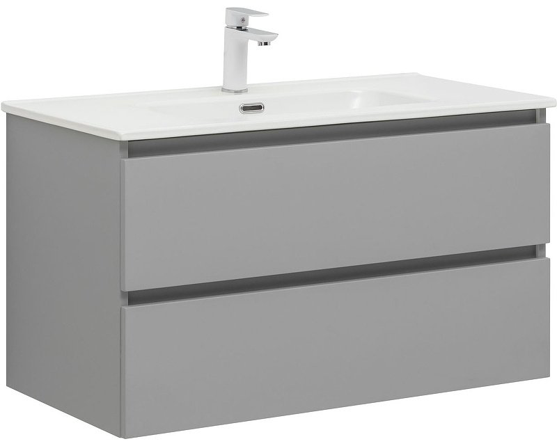 Тумба с раковиной Kabinka.kz Вега 90 329604 89x50.2x45.8см серый купить,NaN