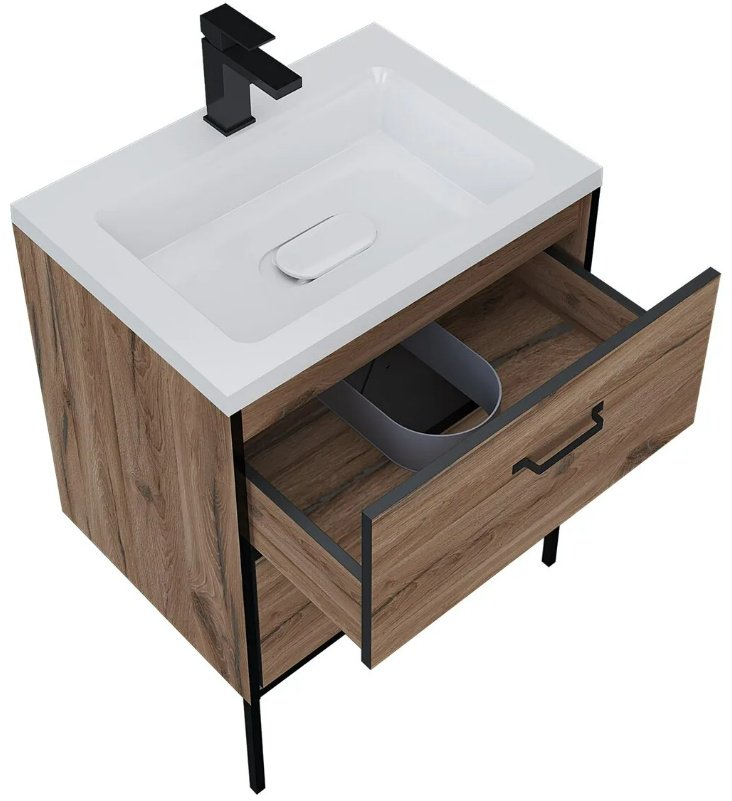 Тумба с раковиной KABINKA.KZ НЕРО-70, 66x80x44 см, коричневый