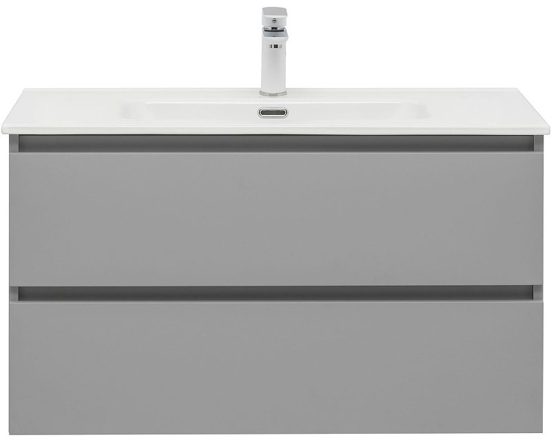Тумба с раковиной KABINKA.KZ Вега 90 329604, 89x50.2x45.8 см, серый