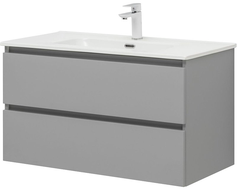 Тумба с раковиной Kabinka.kz Вега 90 329604 89x50.2x45.8см серый купить,NaN
