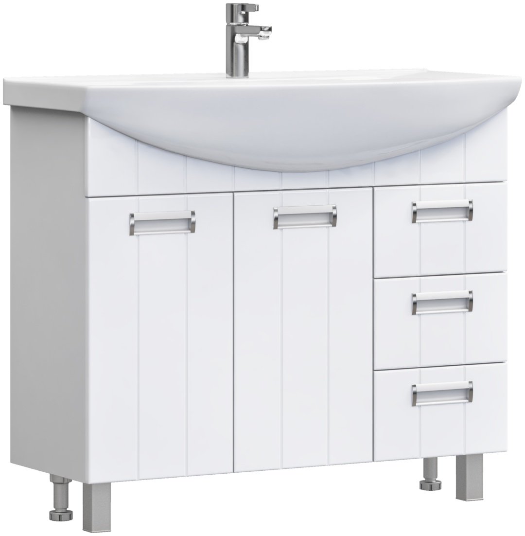 Тумба с раковиной KABINKA.KZ Diana 1050, 105.5x84x49.5 см, белый