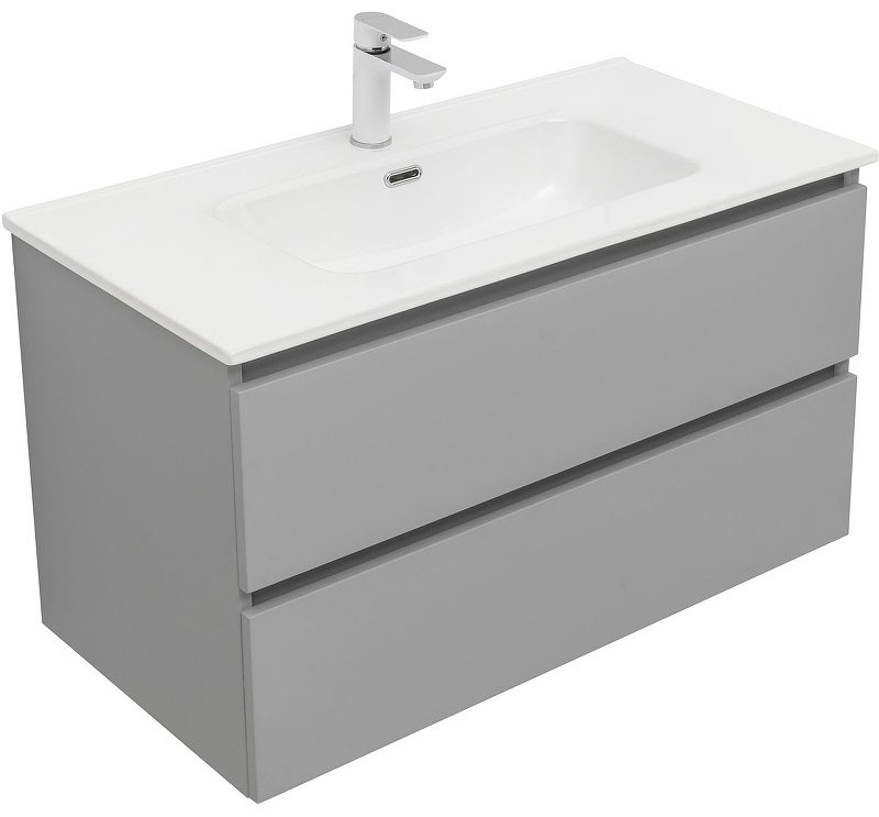 Тумба с раковиной Kabinka.kz Вега 90 329604 89x50.2x45.8см серый купить,NaN