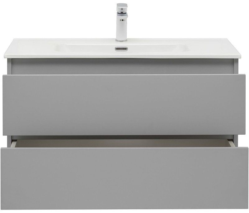 Тумба с раковиной KABINKA.KZ Вега 90 329604, 89x50.2x45.8 см, серый