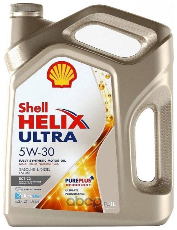 Моторное масло Синтетическое SHELL HELIX ULTRA 5W-30 5 л