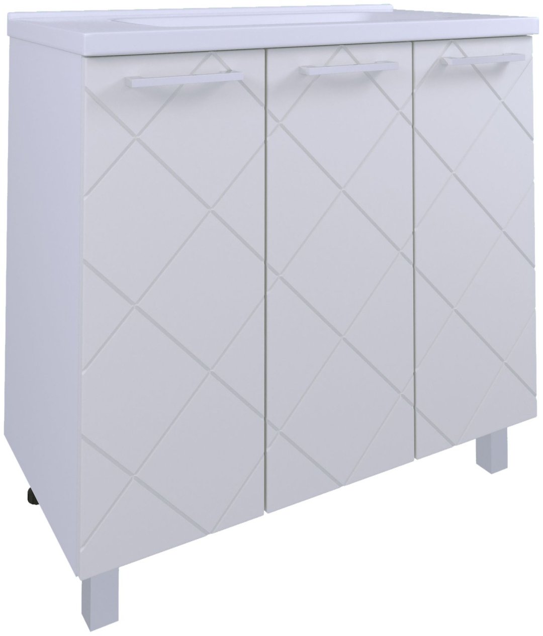 Тумба с раковиной AVK ТР 3Двери 100 Астра, 100x70x47 см, белый